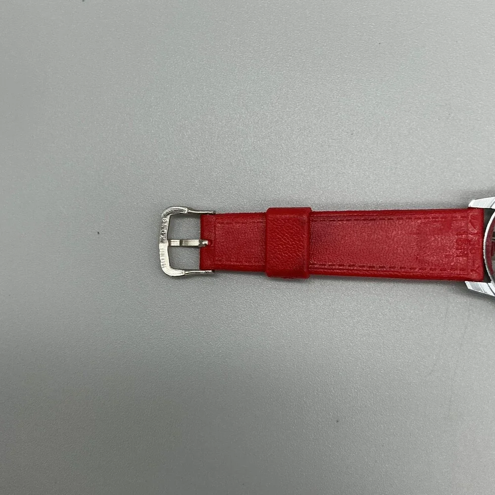 Vintage Bradley Mickey Mouse Boys Watch 30mm Dial Red Swiss Manual Bicentennial
